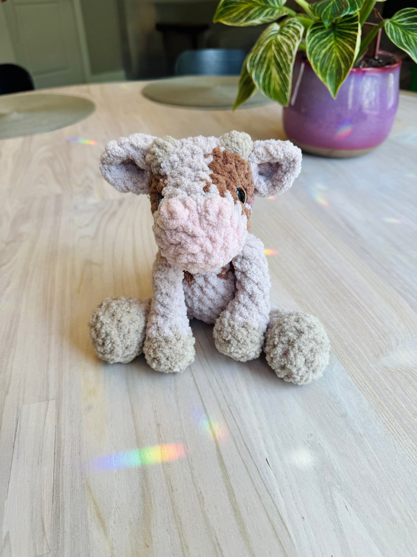Ready to ship - Clemmie Cow Plushie